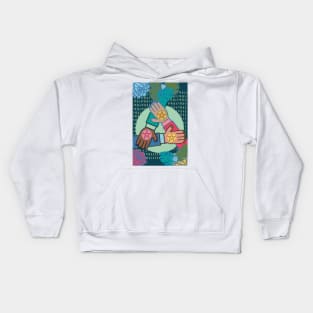 Three of Pentacles Kids Hoodie